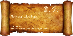 Makay Ibolya névjegykártya