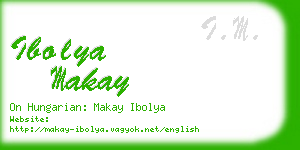 ibolya makay business card